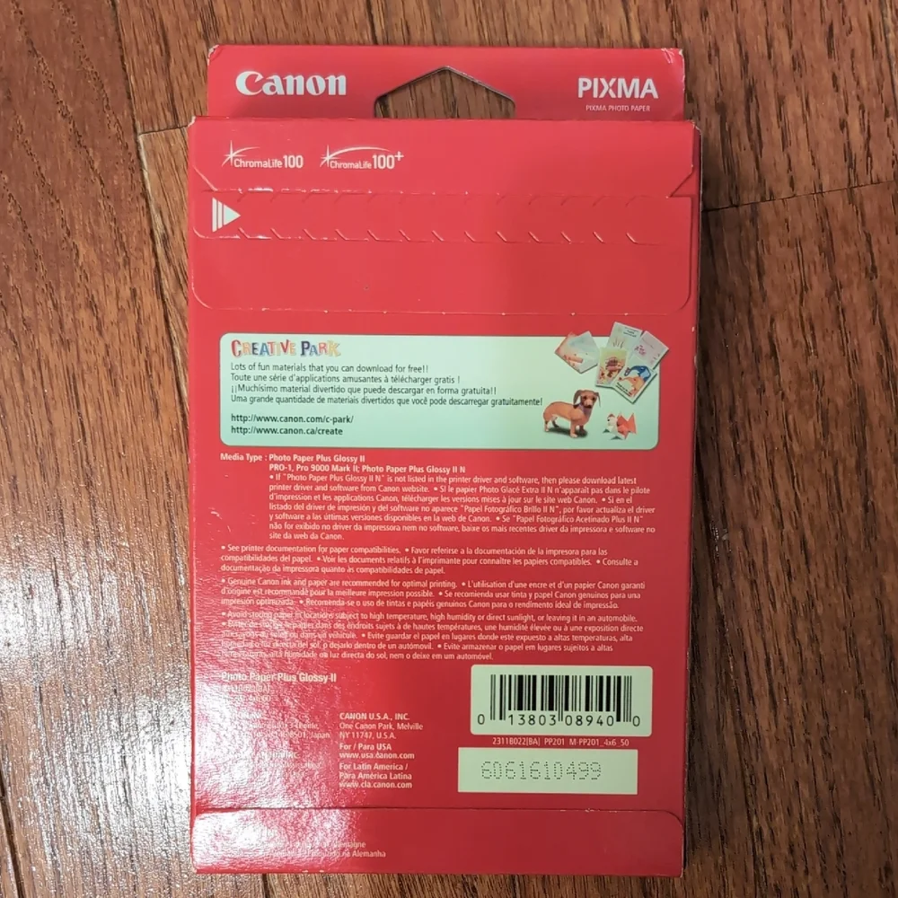 Canon PIXMA Red Photo Paper Plus Glossy II